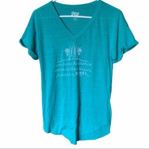 Shortsleeve blue top kauhi medium